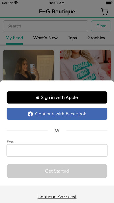 Emulate iPhone app E+G Boutique using MyAndroid Emulate iPhone app E+G Boutique using MyAndroid