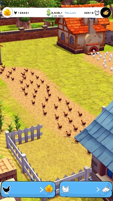 Emulate iPhone app Egg Farm - Chicken Farming using MyAndroid