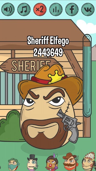 Emulate iPhone app Egg Wild West: idle clicker using MyAndroid