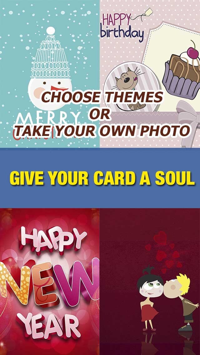 Emulate iPhone app Egift Maker – Create Greeting, Thanksgiving Card With Beautiful Theme, Emoticon And Message using MyAndroid