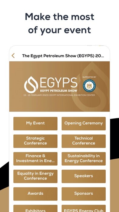 Emulate iPhone app Egypt Petroleum Show using MyAndroid
