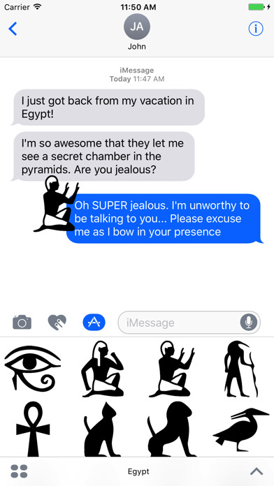 Emulate iPhone app Egypt Stickers using MyAndroid Emulate iPhone app Egypt Stickers using MyAndroid