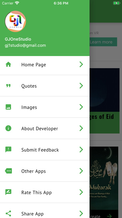 Emulate iPhone app Eid Al Adha Mubarak Gif Wishes using MyAndroid