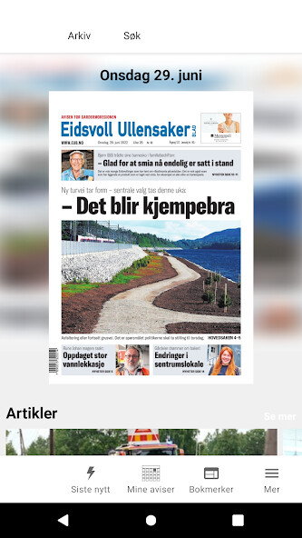 Run android online APK Eidsvoll Ullensaker Blad eAvis from MyAndroid or emulate Eidsvoll Ullensaker Blad eAvis using MyAndroid