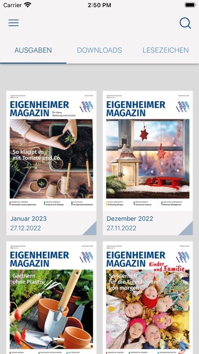Emulate iPhone app EIGENHEIMER Magazin using MyAndroid