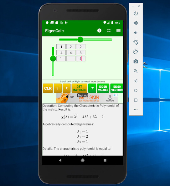 Run android online APK Eigenvalues Calculator from MyAndroid or emulate Eigenvalues Calculator using MyAndroid Run android online APK Eigenvalues Calculator from MyAndroid or emulate Eigenvalues Calculator using MyAndroid