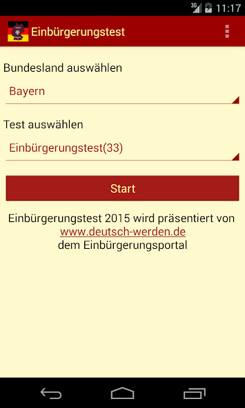 Emulate iPhone app Einbürgerungstest Deutschland+ using MyAndroid Emulate iPhone app Einbürgerungstest Deutschland+ using MyAndroid