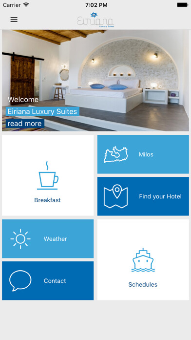 Emulate iPhone app Eiriana Luxury Suites using MyAndroid