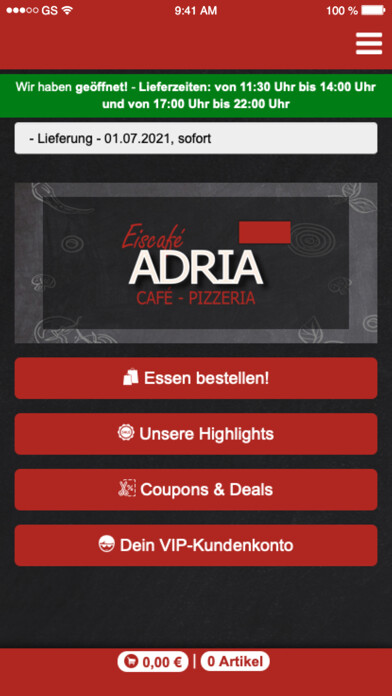 Emulate iPhone app Eiscafé Adria using MyAndroid Emulate iPhone app Eiscafé Adria using MyAndroid