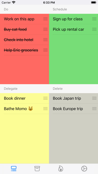 Emulate iPhone app Eisenhower Box: Todo, Organize using MyAndroid Emulate iPhone app Eisenhower Box: Todo, Organize using MyAndroid