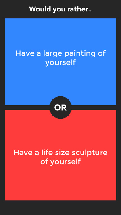 Emulate iPhone app Either - You Would Rather?! using MyAndroid