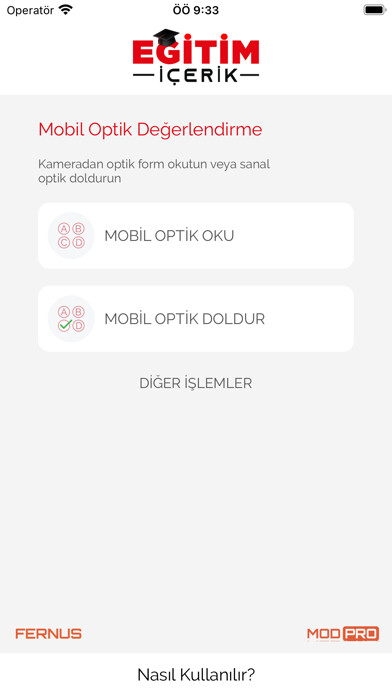 Emulate iPhone app Eğitim İçerik Optik Okuma using MyAndroid Emulate iPhone app Eğitim İçerik Optik Okuma using MyAndroid