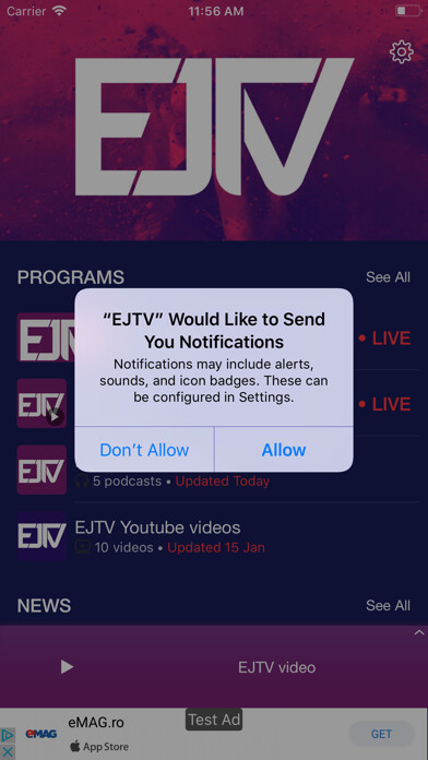 Emulate iPhone app EJTV using MyAndroid Emulate iPhone app EJTV using MyAndroid