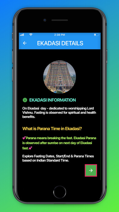 Emulate iPhone app ekadasi using MyAndroid