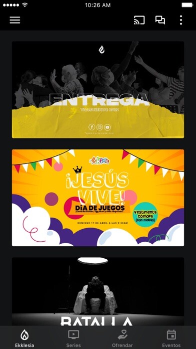 Emulate iPhone app Ekklesia PR using MyAndroid
