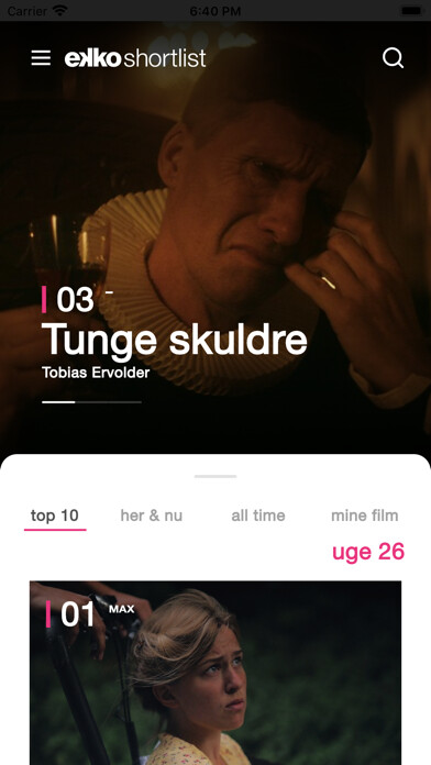 Emulate iPhone app Ekko Shortlist using MyAndroid