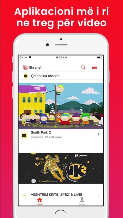 Emulate iPhone app Ekranet: platforma per video using MyAndroid