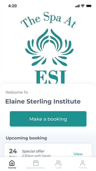 Emulate iPhone app Elaine Sterling Institute using MyAndroid
