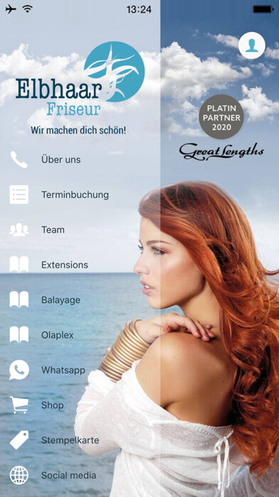 Emulate iPhone app Elbhaar Friseur using MyAndroid