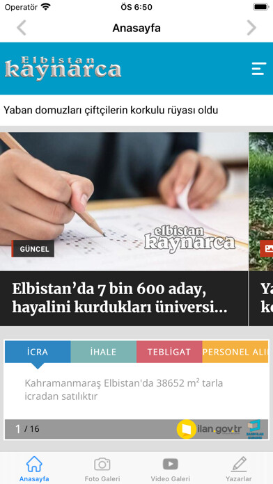 Emulate iPhone app Elbistan Kaynarca using MyAndroid