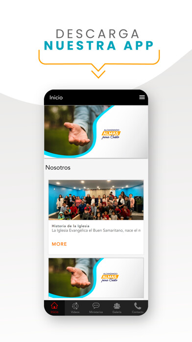 Emulate iPhone app El Buen Samaritano using MyAndroid