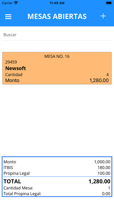 Emulate iPhone app El Camarero using MyAndroid