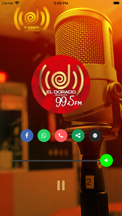 Emulate iPhone app El Dorado Radio using MyAndroid