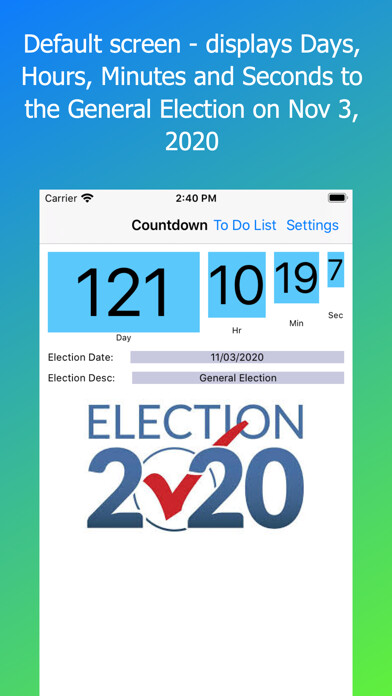 Emulate iPhone app Election Countdown 3 2 1 using MyAndroid Emulate iPhone app Election Countdown 3 2 1 using MyAndroid