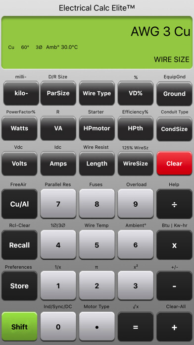 Emulate iPhone app Electrical Calc Elite using MyAndroid