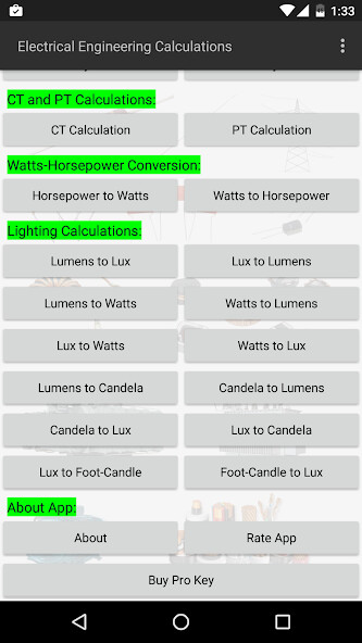 Run android online APK Electrical Calculations ProKey from MyAndroid or emulate Electrical Calculations ProKey using MyAndroid