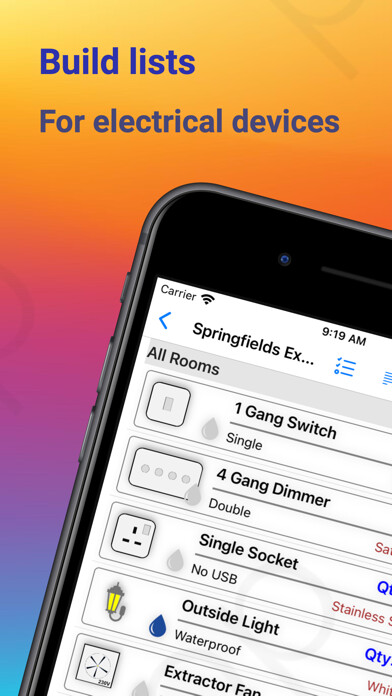 Emulate iPhone app Electrical Listbuilder using MyAndroid Emulate iPhone app Electrical Listbuilder using MyAndroid