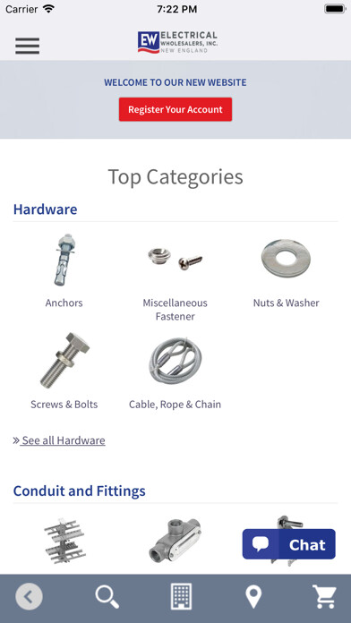 Emulate iPhone app Electrical Wholesalers - NE using MyAndroid