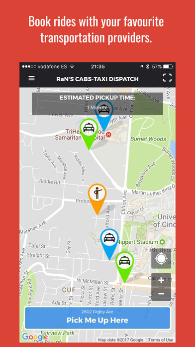 Emulate iPhone app Electric Cab Passenger using MyAndroid