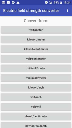 Run android online APK Electric field strength converter from MyAndroid or emulate Electric field strength converter using MyAndroid Run android online APK Electric field strength converter from MyAndroid or emulate Electric field strength converter using MyAndroid