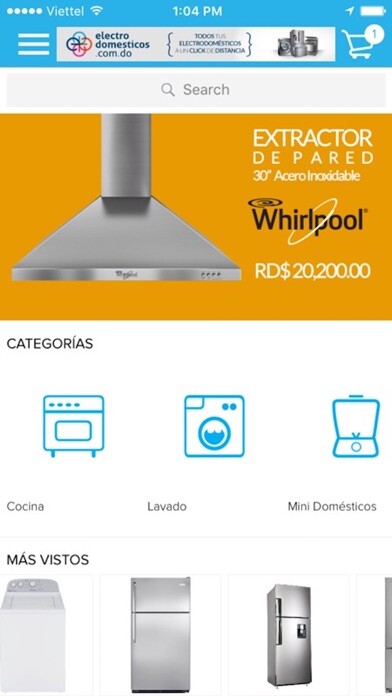 Emulate iPhone app Electrodomesticos.com.do using MyAndroid