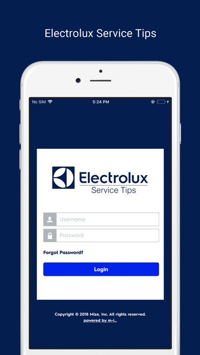 Emulate iPhone app Electrolux Service Tips using MyAndroid Emulate iPhone app Electrolux Service Tips using MyAndroid