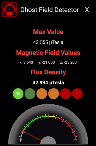 Run android online APK Electromagnetic Field Detector - EMF from MyAndroid or emulate Electromagnetic Field Detector - EMF using MyAndroid