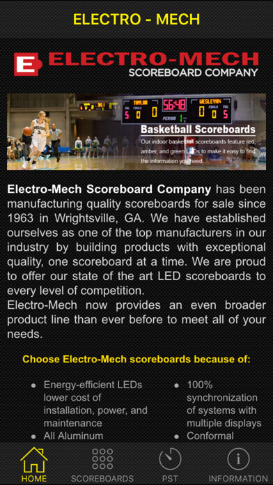 Emulate iPhone app Electro-Mech Scoreboard App using MyAndroid