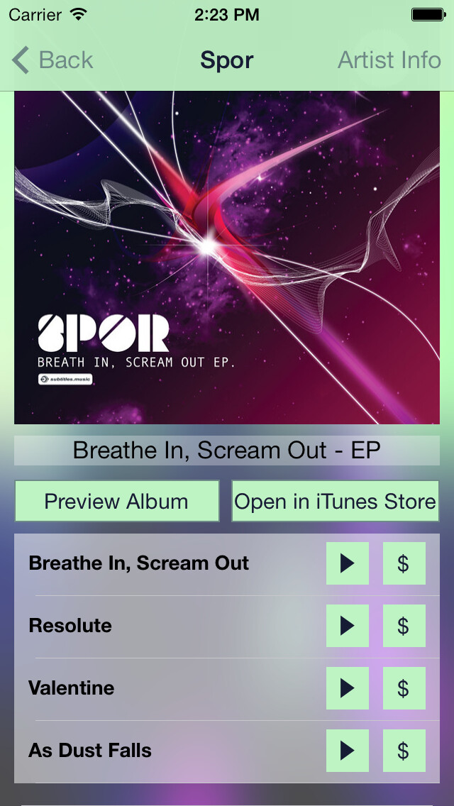 Emulate iPhone app Electronic Music Guide using MyAndroid Emulate iPhone app Electronic Music Guide using MyAndroid
