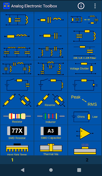 Emulate iPhone app Electronic Toolbox using MyAndroid