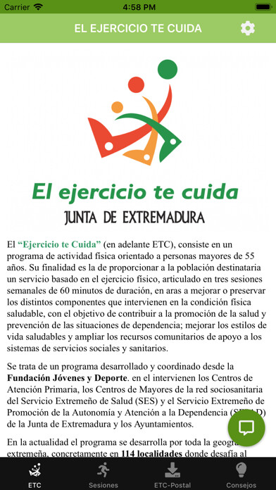 Emulate iPhone app El Ejercicio te Cuida using MyAndroid Emulate iPhone app El Ejercicio te Cuida using MyAndroid