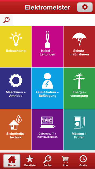 Emulate iPhone app Elektromeister using MyAndroid