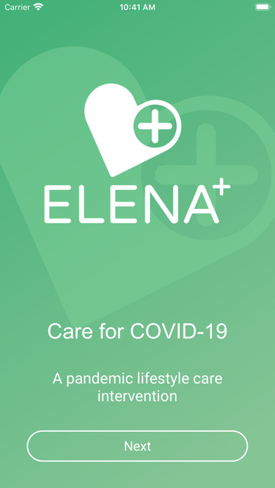 Emulate iPhone app Elena+ Care for COVID-19 using MyAndroid