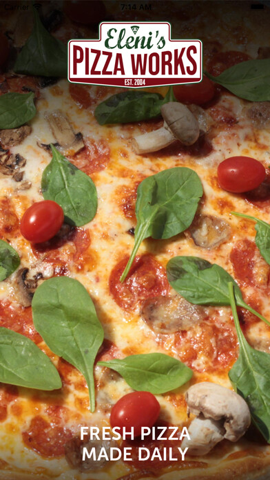 Emulate iPhone app Elenis Pizza Works using MyAndroid