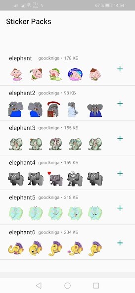 Run android online APK Elephant stickers WASticker from MyAndroid or emulate Elephant stickers WASticker using MyAndroid