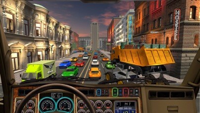 Emulate iPhone app Elevated Dump Truck Loader Sim using MyAndroid