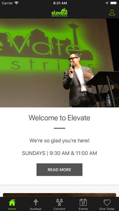 Emulate iPhone app Elevate Ministries SA using MyAndroid