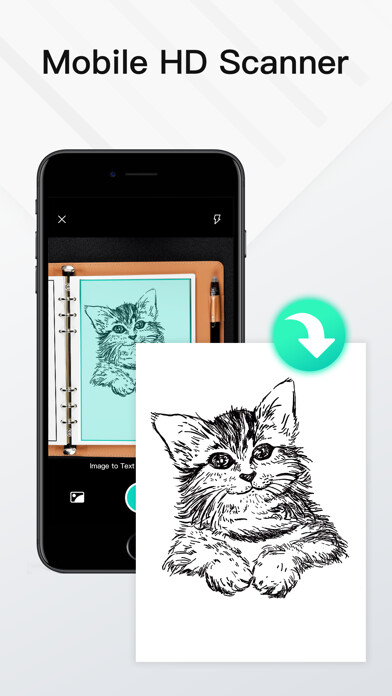 Emulate iPhone app Elfinbook - Scanner & OCR using MyAndroid