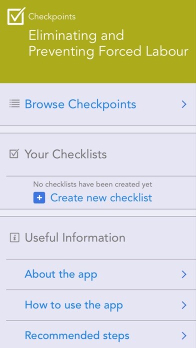 Emulate iPhone app Eliminating and Preventing Forced Labour: Checkpoints using MyAndroid Emulate iPhone app Eliminating and Preventing Forced Labour: Checkpoints using MyAndroid