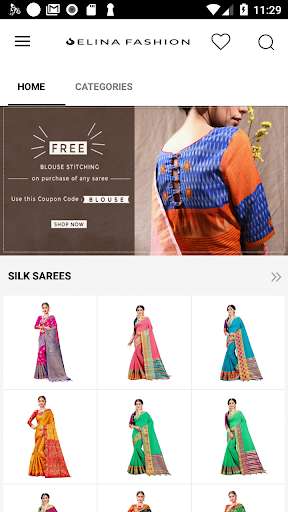 Run android online APK Elina Fashion Online Shopping App from MyAndroid or emulate Elina Fashion Online Shopping App using MyAndroid